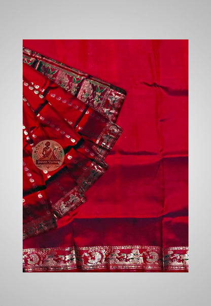 Traditional silk saree with rich texture and artistry