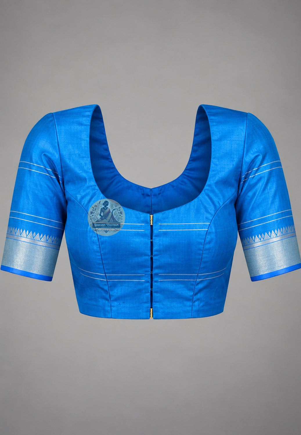 Matching blouse piece included with Bishnupur Katan silk handloom saree, pre-matched and handwoven by artisan weavers in West Bengal