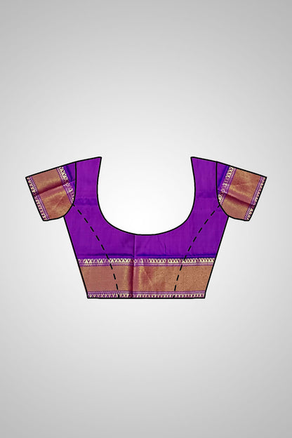 Buy Pure Silk Katan Saree – Saree with blouse displayed together