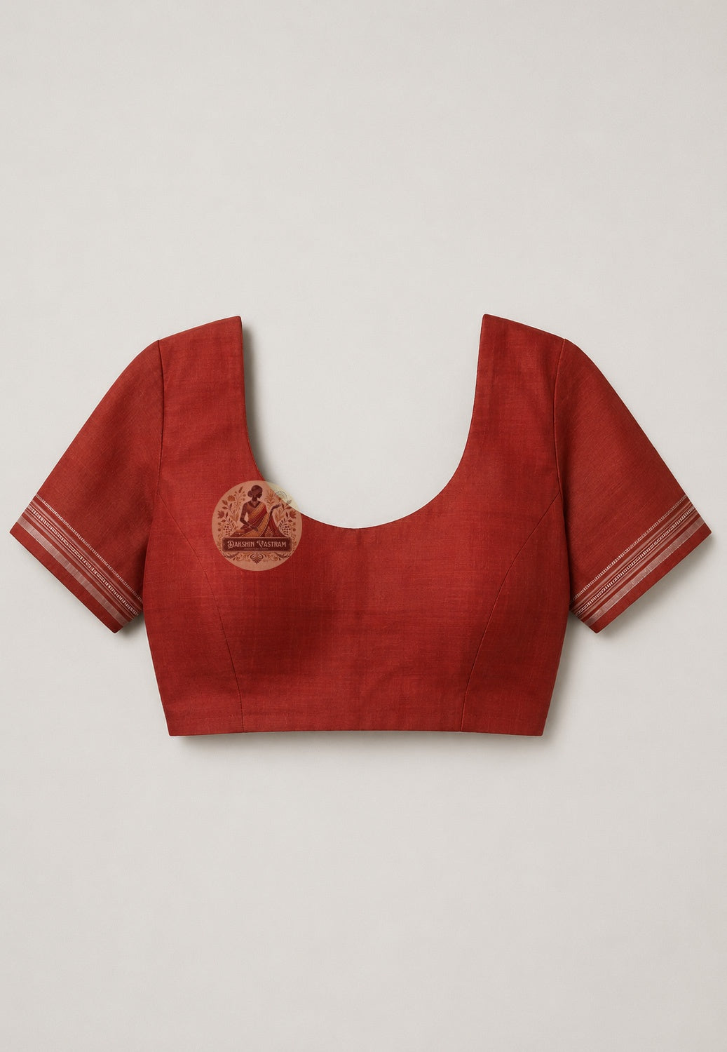 Close-up of blouse piece from Bishnupur Pure Katan Silk Saree, highlighting the dense twisted weave, lasting sheen and premium quality of authentic handwoven Katan silk fabric
