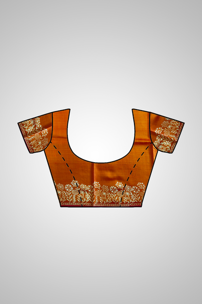 Shop Traditional Block Print Saree – Styled saree with blouse piece