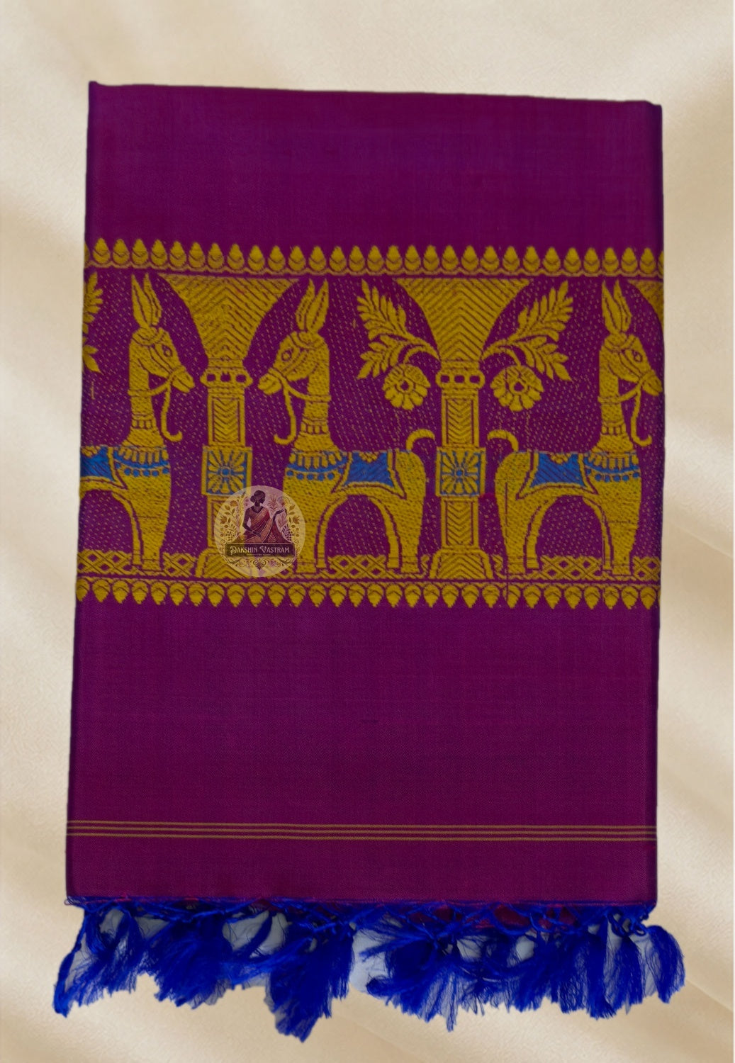 Baluchari silk stole worn as dupatta over salwar suit – perfect for South Asian weddings in Manchester and Leicester