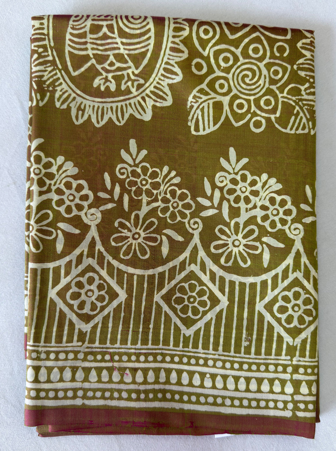 Shop Bishnupur Mulberry Saree online – Full saree flat display