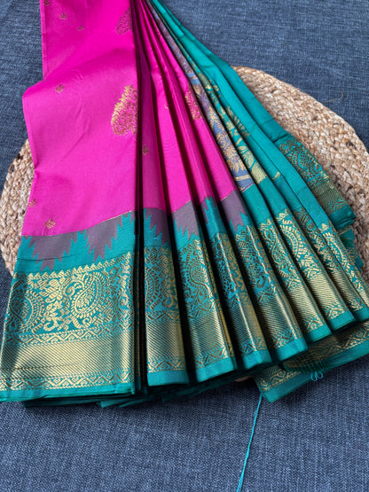Dakshin Vastram Semi Kanjivaram saree – cultural heritage saree for women in London, Leicester & Birmingham