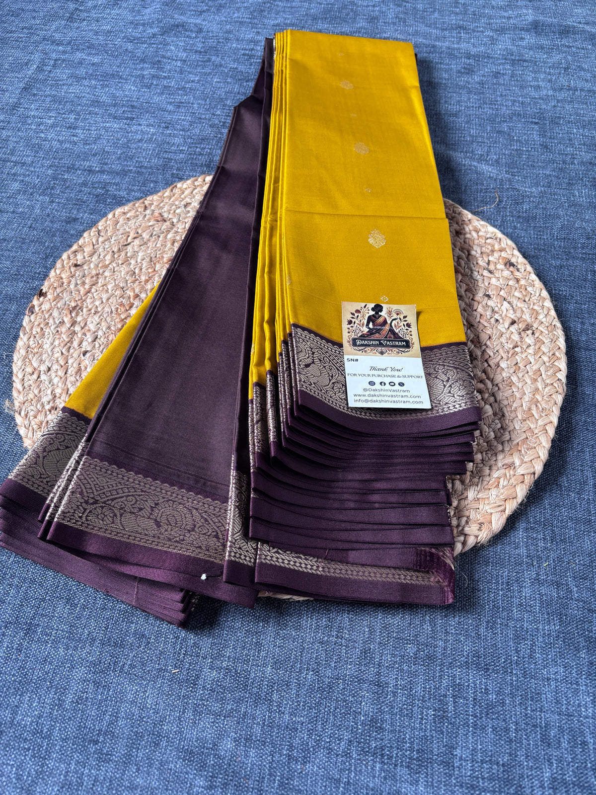 Handwoven Semi Kanjivaram saree with intricate temple motif pallu – buy online in the UK
