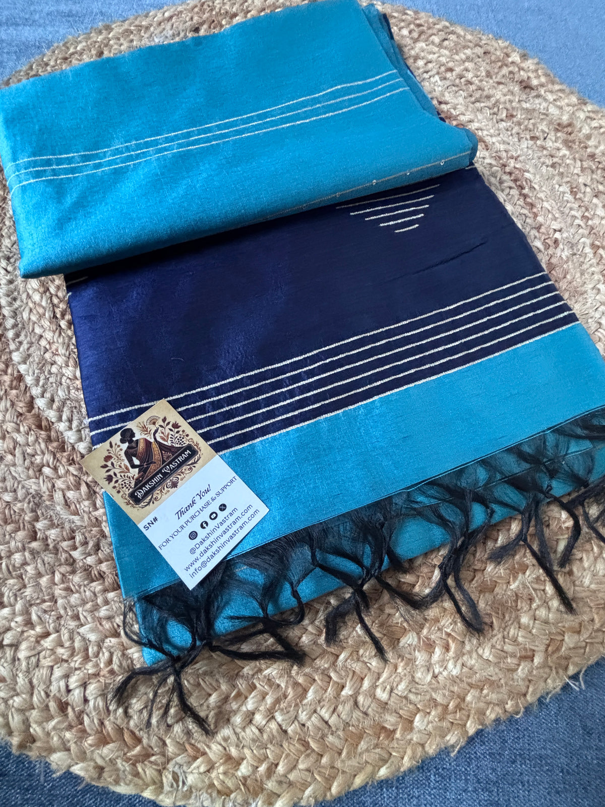 Shop semi raw silk saree online – Close-up of textured silk fabric