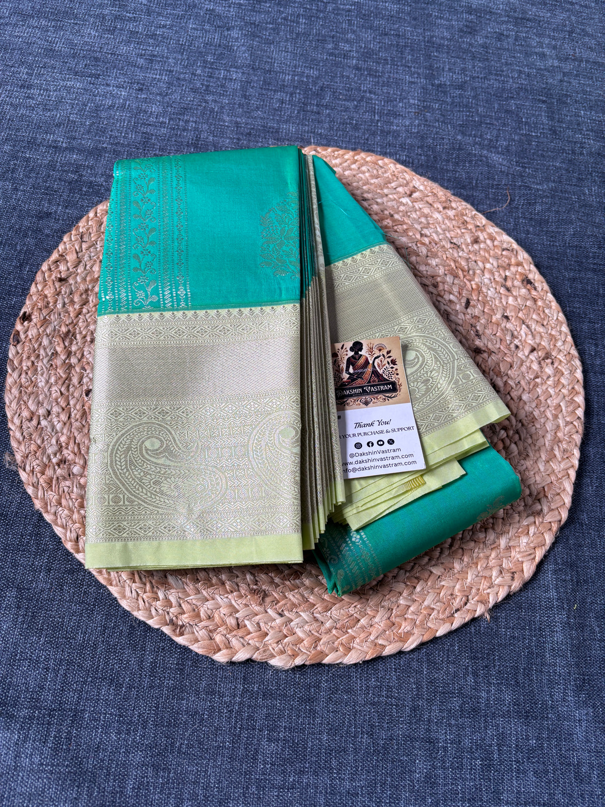 Handwoven Semi Kanjivaram saree in elegant drape – perfect occasion wear for UK South Asian events