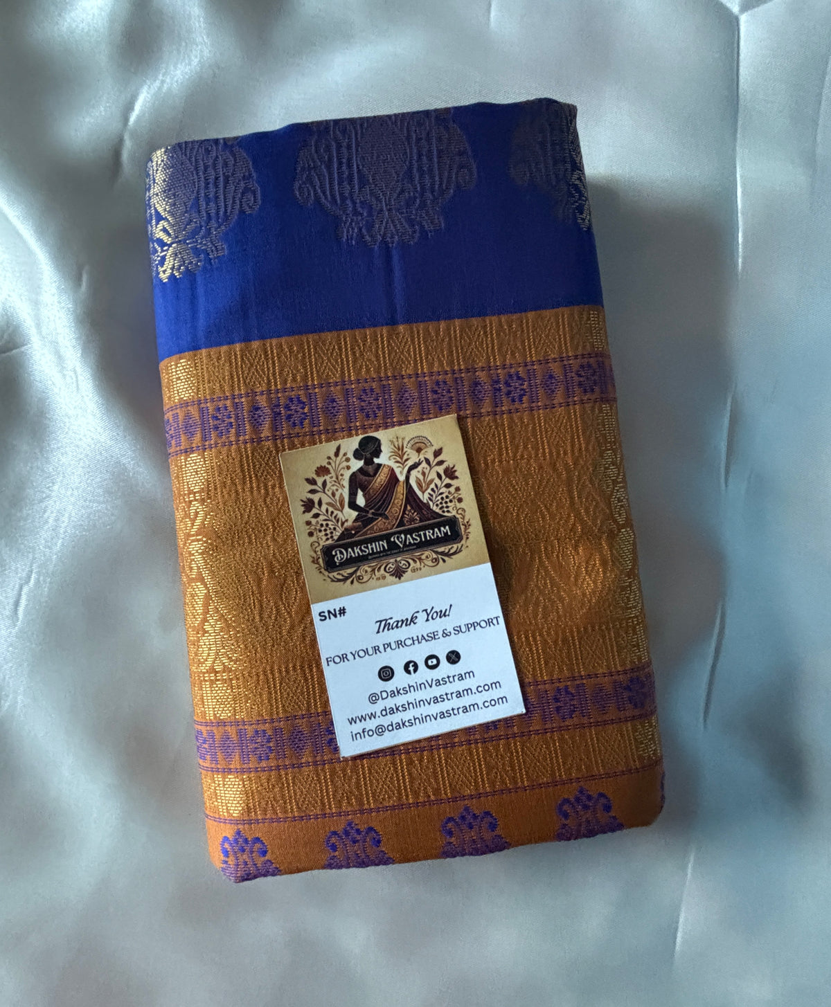 Buy Semi Silk Saree online – Front view showing elegant drape