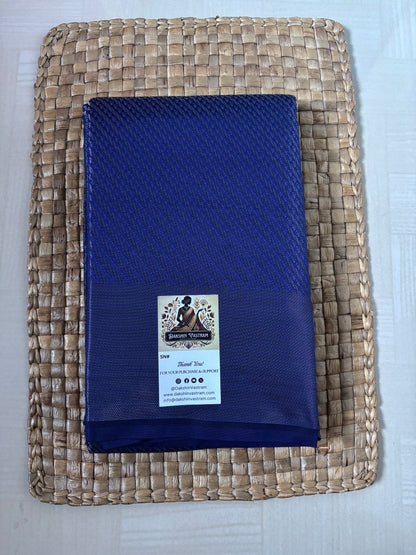 Buy Semi Silk Saree online – Royal Blue Semi Silk Saree front view