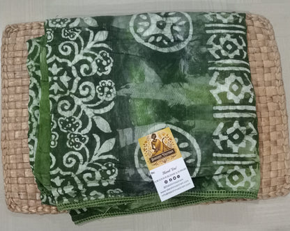 Saree Front View: Dola Cotton Saree front view showcasing its luxurious organic cotton fabric and graceful drape.