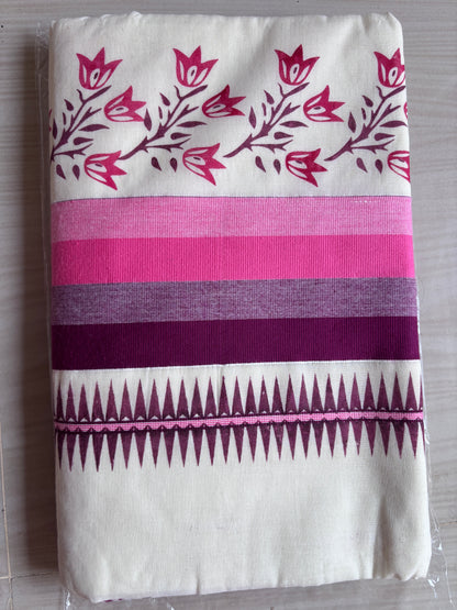 Kasavu Saree | Organic Cotton Handloom Kasavu Saree from India