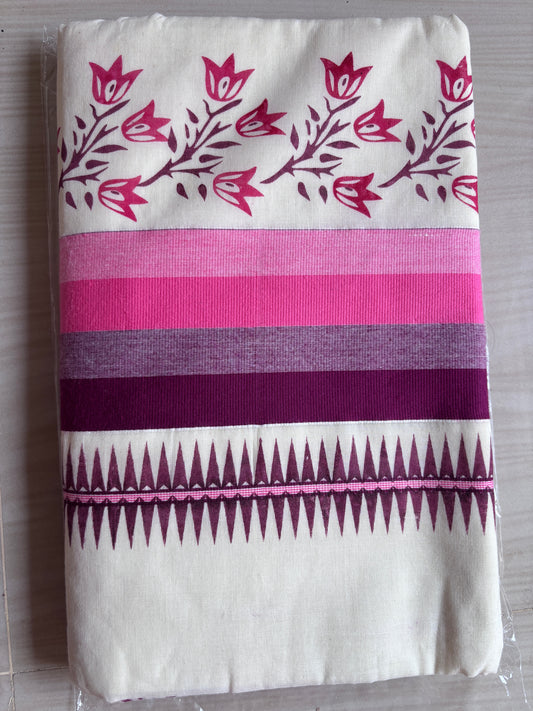 Kasavu Saree | Organic Cotton Handloom Kasavu Saree from India