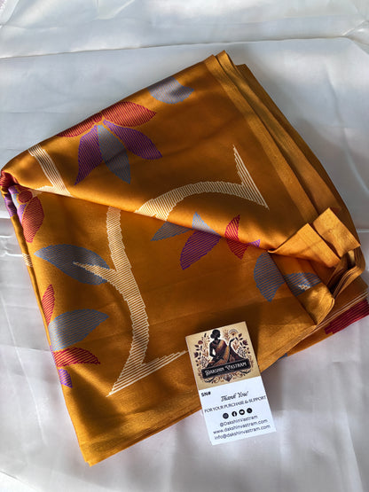 Buy Semi Silk Saree online – Front view showing full drape and fall