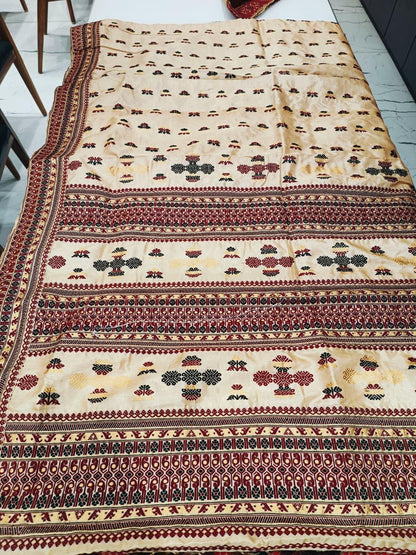 Buy Assam Silk Saree online – Front view of Toss silk saree