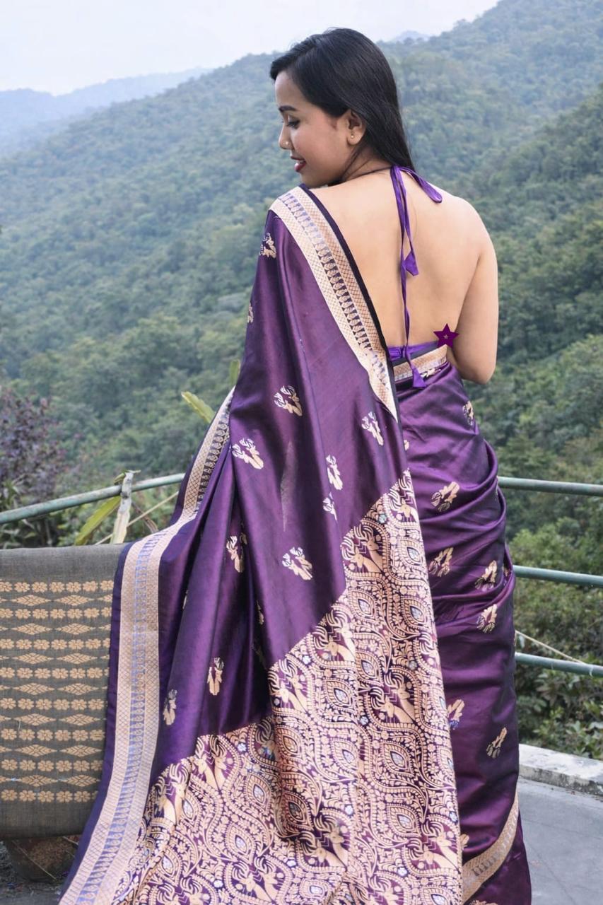 Assam pure mulberry silk handloom saree – traditional Indian saree for Leicester, Manchester and Bradford