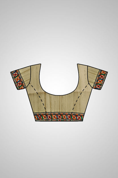 Buy Heritage Silk Saree online – Ghicha Tussar with matching blouse piece