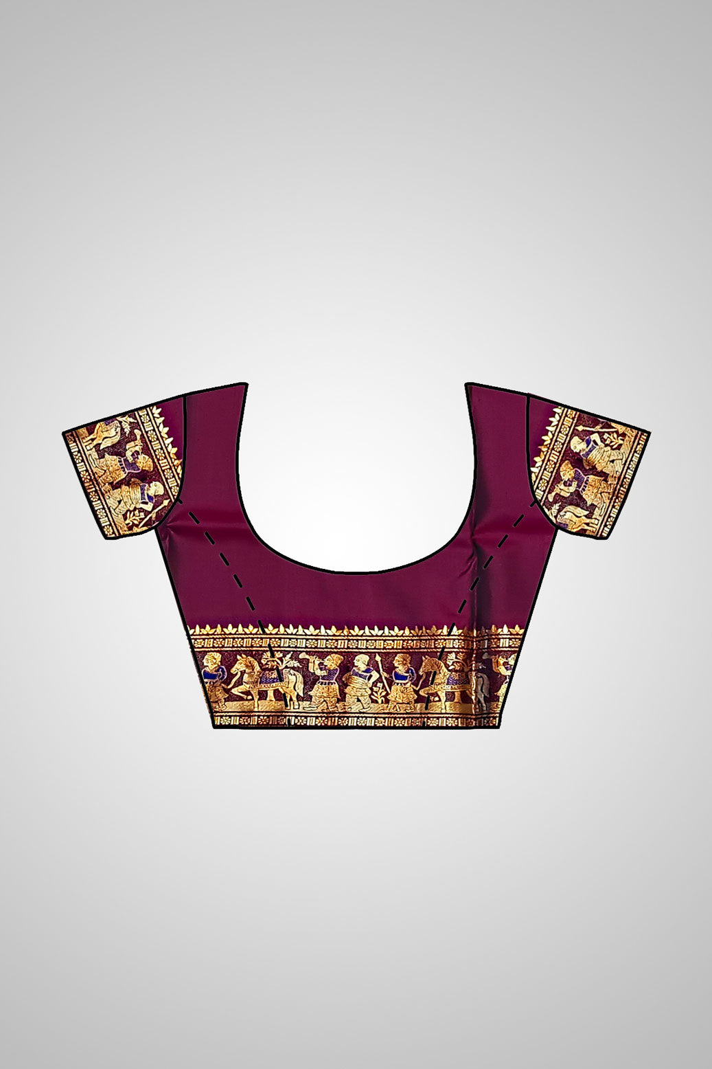 Shop Designer Saree online – Saree with matching stitched blouse