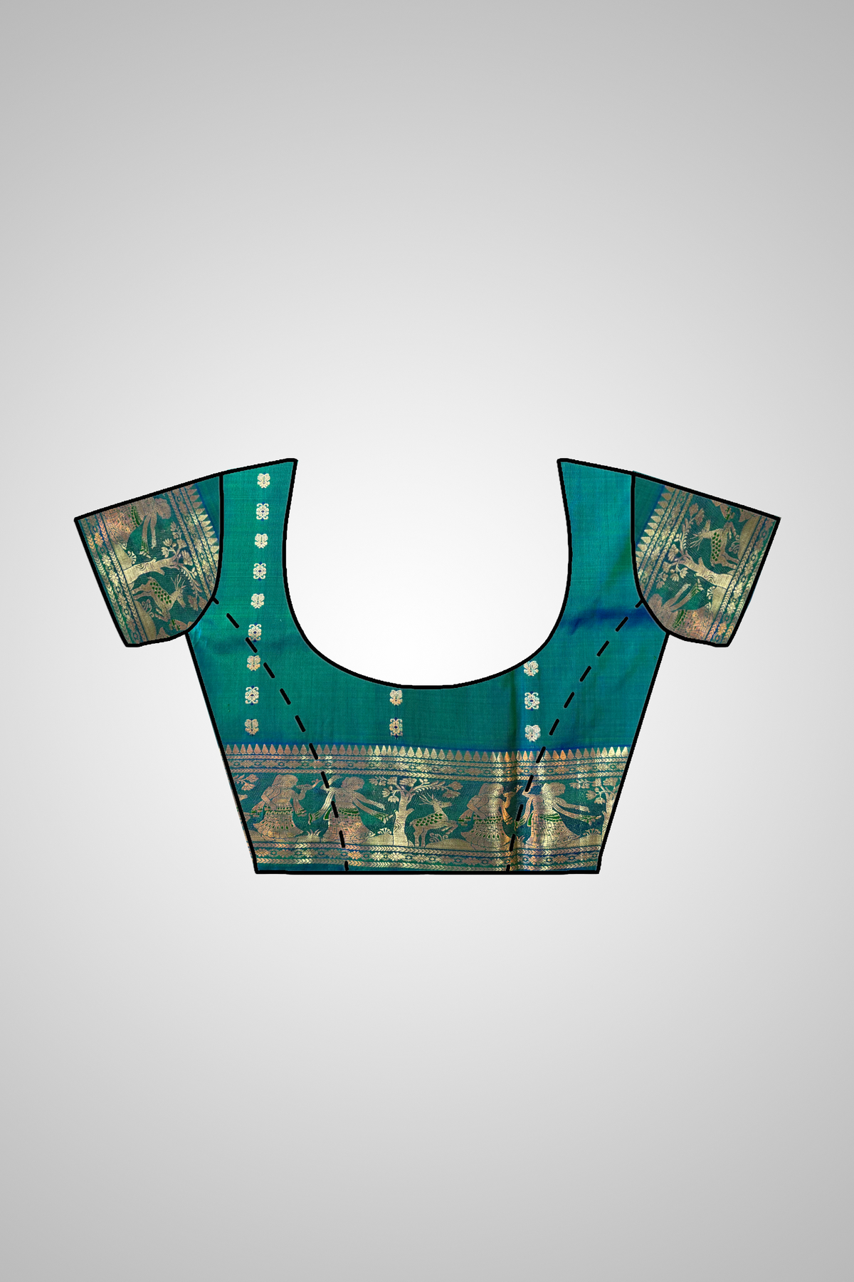 Buy Swarnachari Silk Saree online – Saree with blouse view