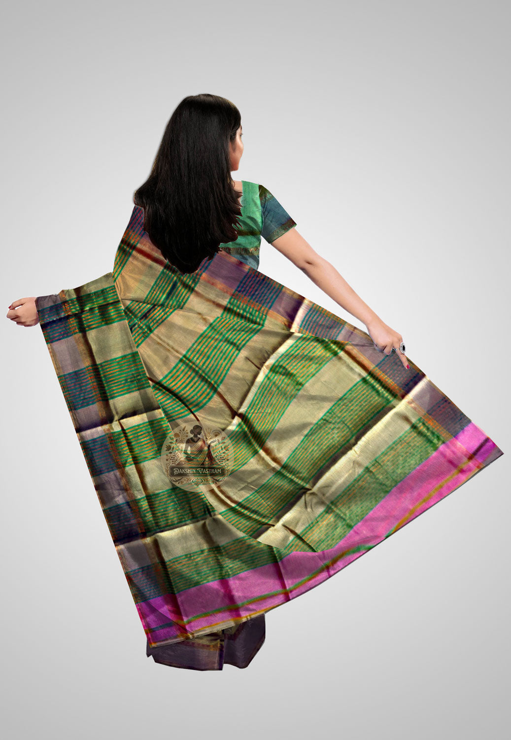 Buy Pure Silk Saree online –  Silk Saree rear view