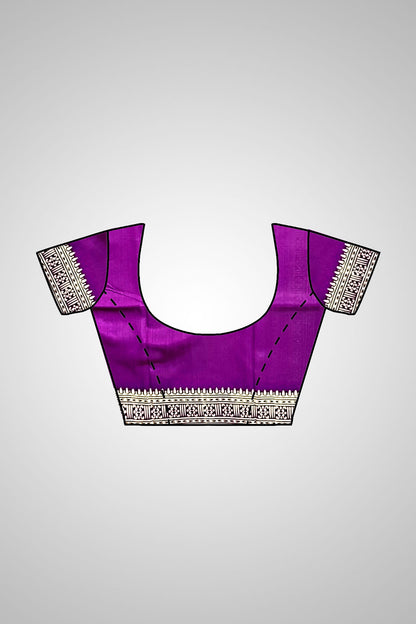 Buy Handwoven Pure Silk Saree – Saree with blouse view