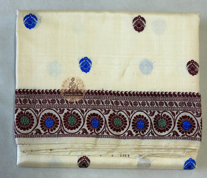 Premium Baluchari saree in charcoal with intricate zari mythological border and traditional Bishnupur narrative pallu