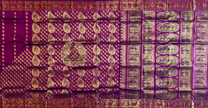 Bengal handloom Swarnachari Saree in pure silk with golden motifs – luxury corporate gift, pan-India delivery