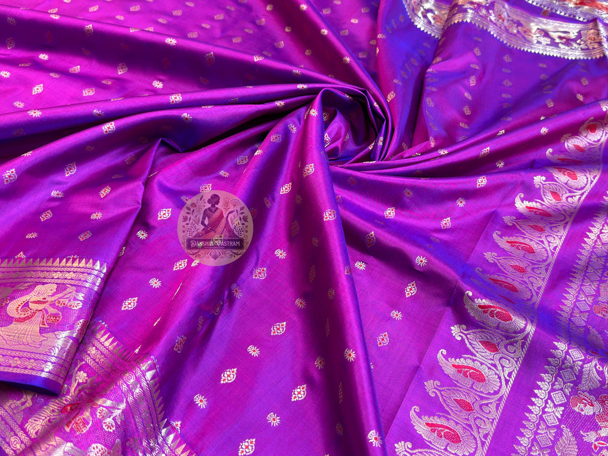 Shop traditional silk saree – pallu design and craftsmanship view
