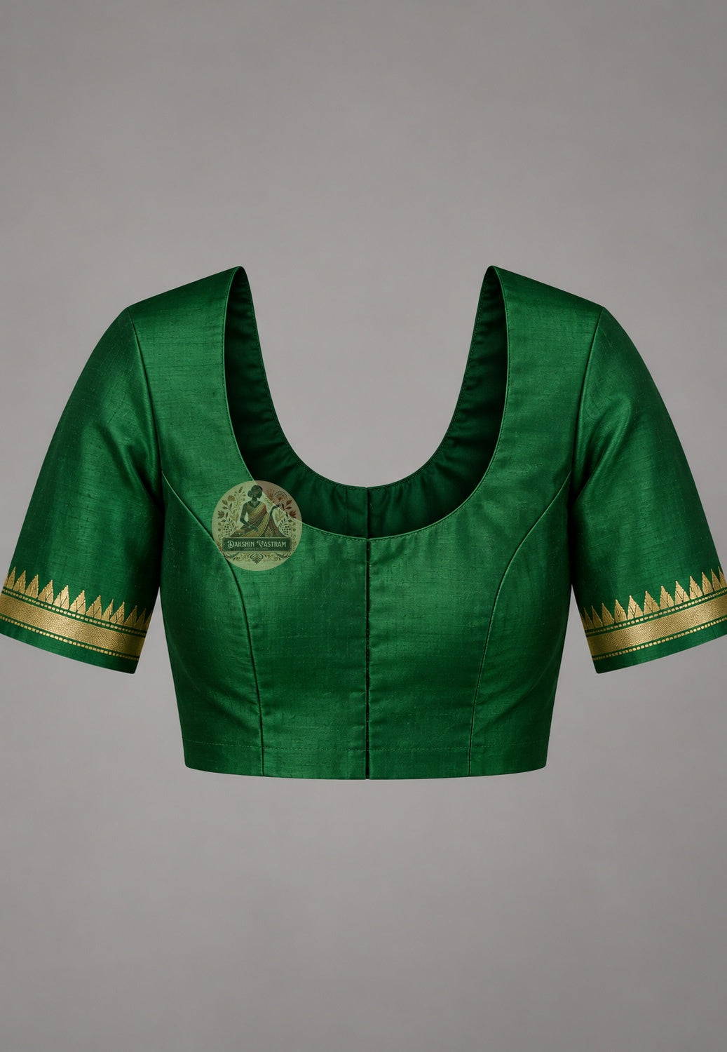 Matching blouse piece included with Bishnupur Katan silk handloom saree, pre-matched and handwoven in West Bengal, gifting ready