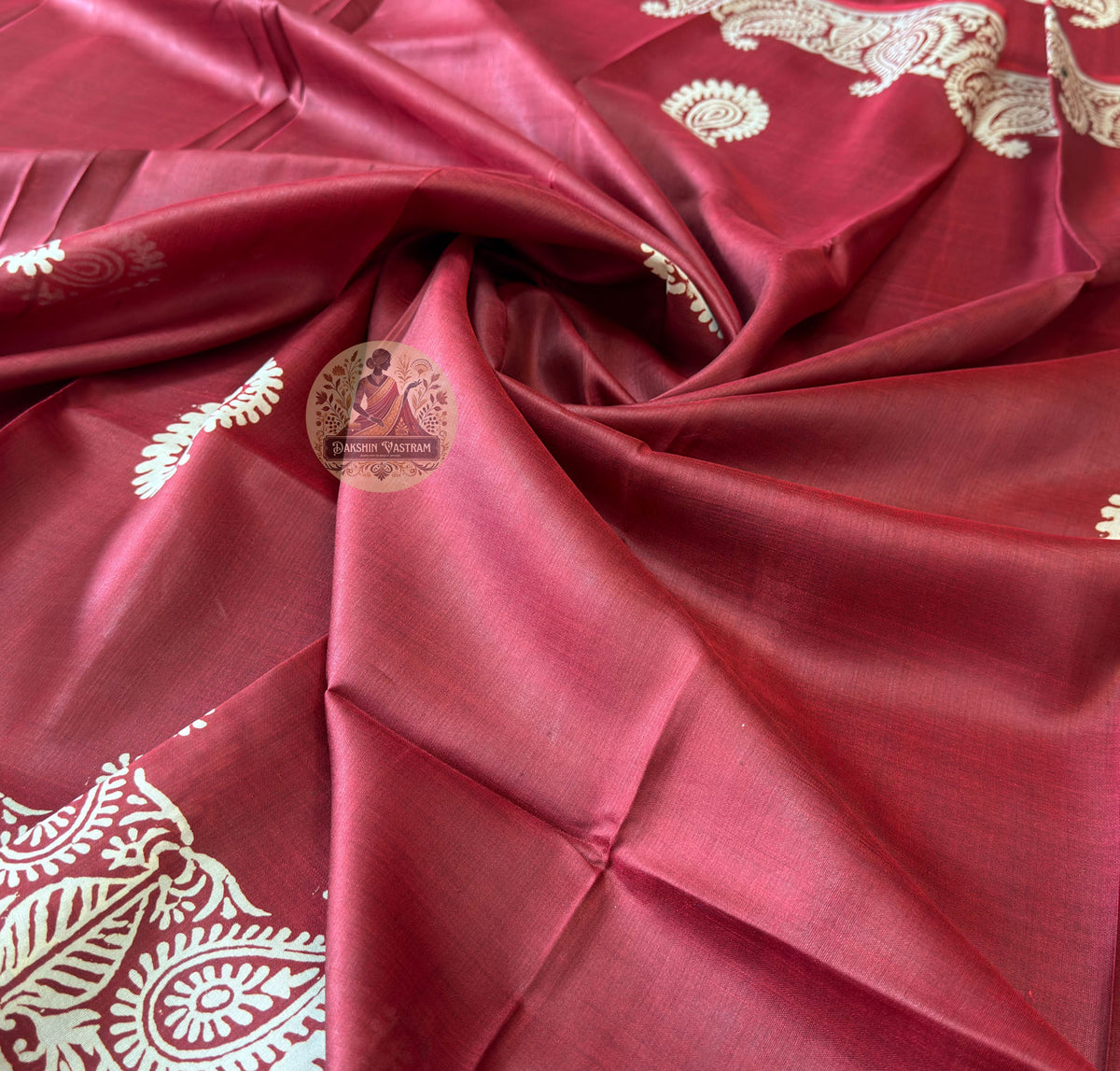 Shop Pure Silk Saree – Texture and Mulberry silk detailing focus