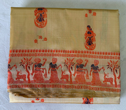 Shop Bengal Silk Saree online – Storytelling motifs on handwoven mulberry silk