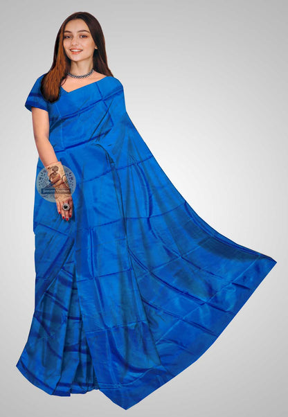 Buy Bengal Pure Silk Than Saree – Front view of unstitched silk fabric