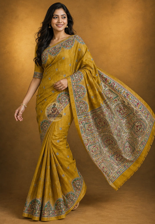 Ghicha Tussar Silk Saree – Where Every Thread Tells a Tale