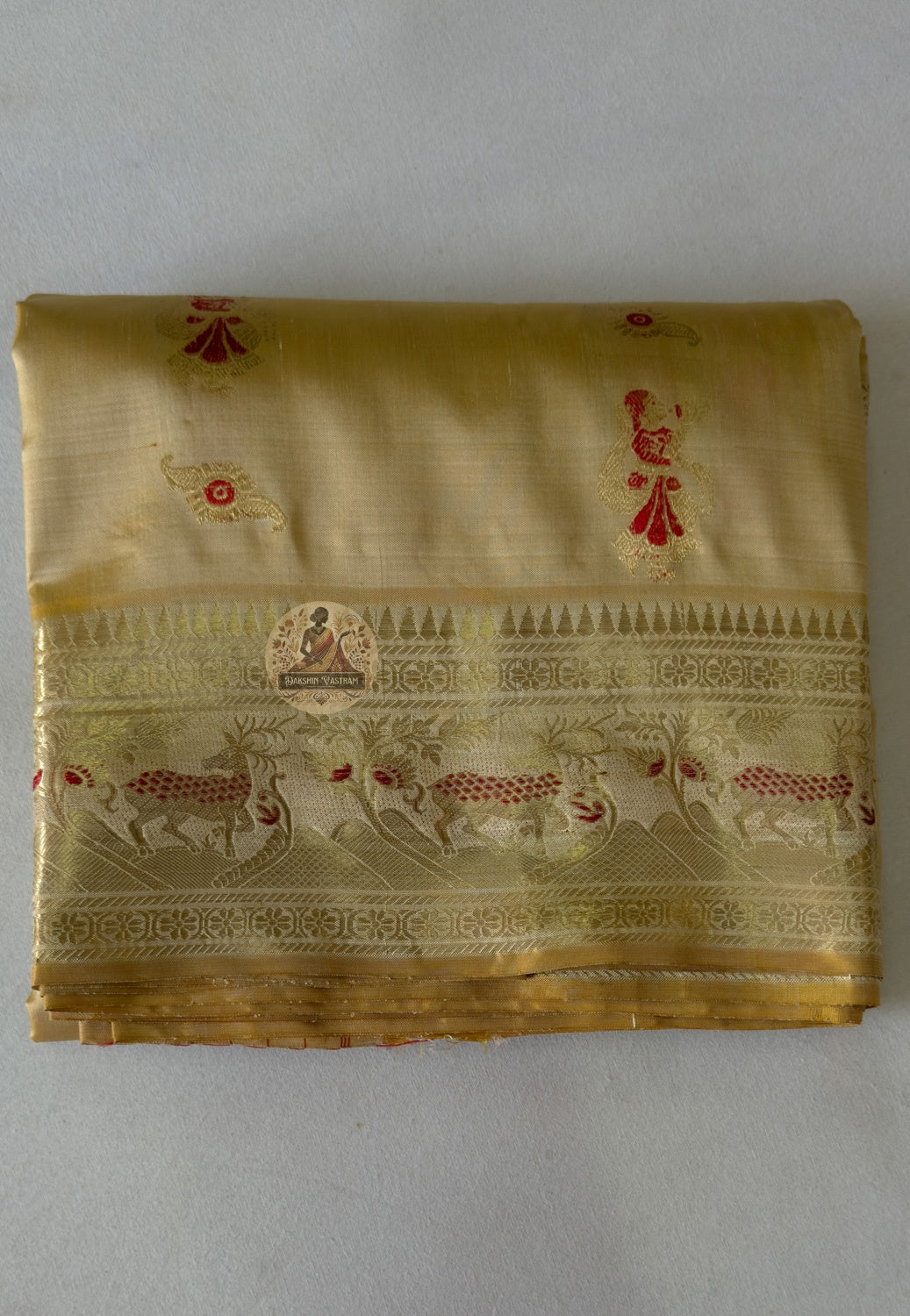 Luxury Indian silk saree with Swarnachari zari craftsmanship — shipped to Leicester, Manchester, Glasgow