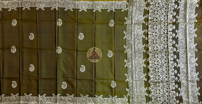 Authentic Bishnupur hand block print silk saree – legacy occasion wear for Navratri, Eid, Baisakhi, weddings and receptions worldwide