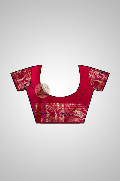 Woman in Swarnachari pure silk saree for Diwali & Lakshmi Puja – London, Leicester, Birmingham