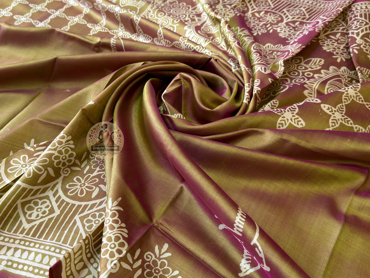 Shop Pure Silk Saree – Texture and Mulberry silk detailing focus