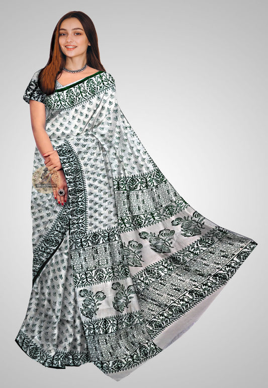 Discover Pure Silk Saree online – Front showcase of artisan weave