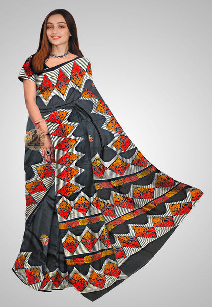Shop Pure Silk Saree online – Heritage drape front profile