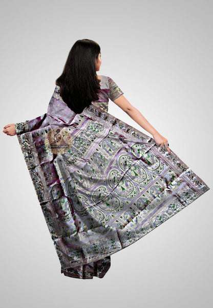 Luxurious pure silk saree with refined artistry