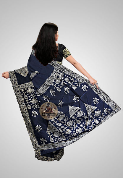 Explore Handloom Sarees – Rear view showing pallu details