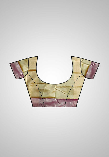 Buy Handloom Pure Silk Saree – Saree with blouse view