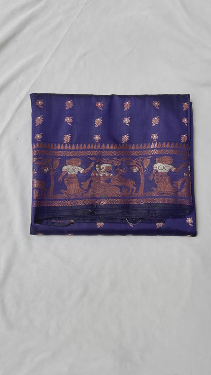 Swarnachari Silk Saree | Bengal Handloom Zari Tradition