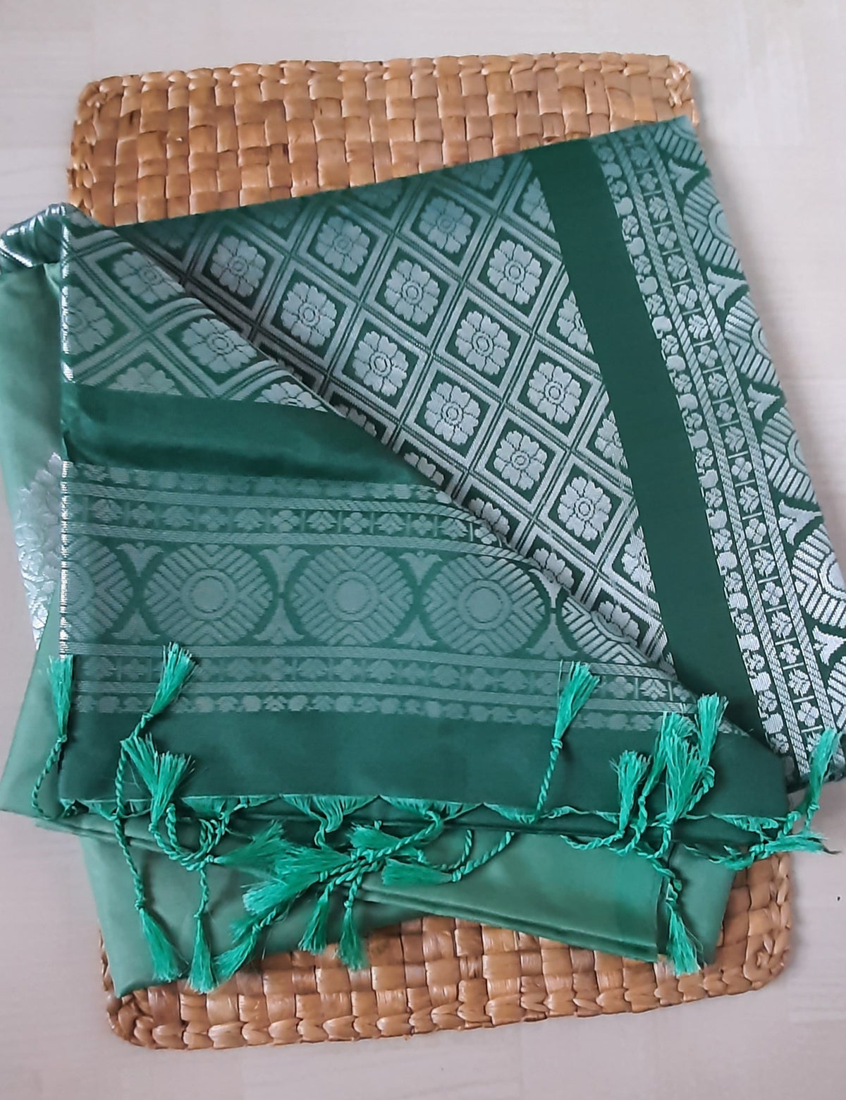 Buy South Indian Saree online – Soft Semi Silk Saree back view