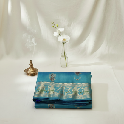 Buy Swarnachari Saree online – Front view of authentic Mulberry silk saree